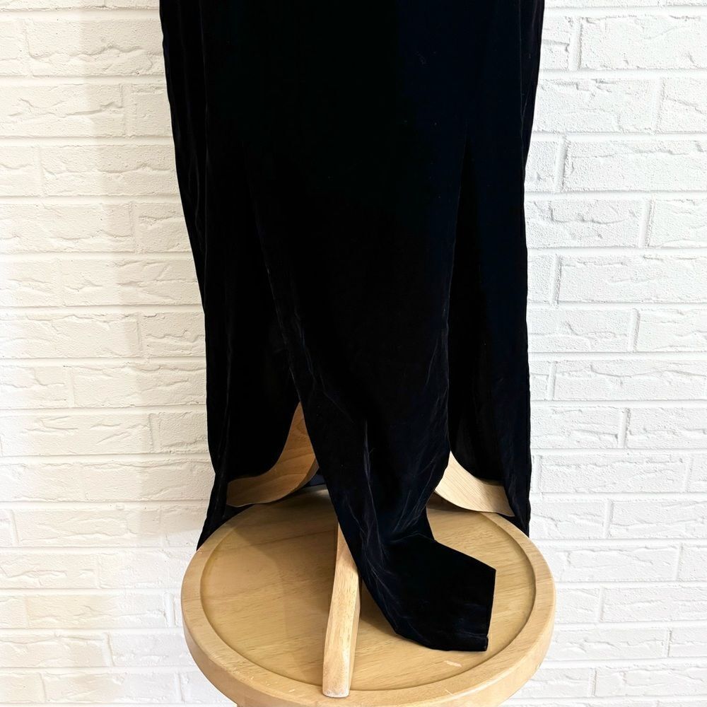 VINTAGE Dave & Johnny Black Velvet Beaded Collar Dress with Jacket Size 10 - Picture 3 of 15